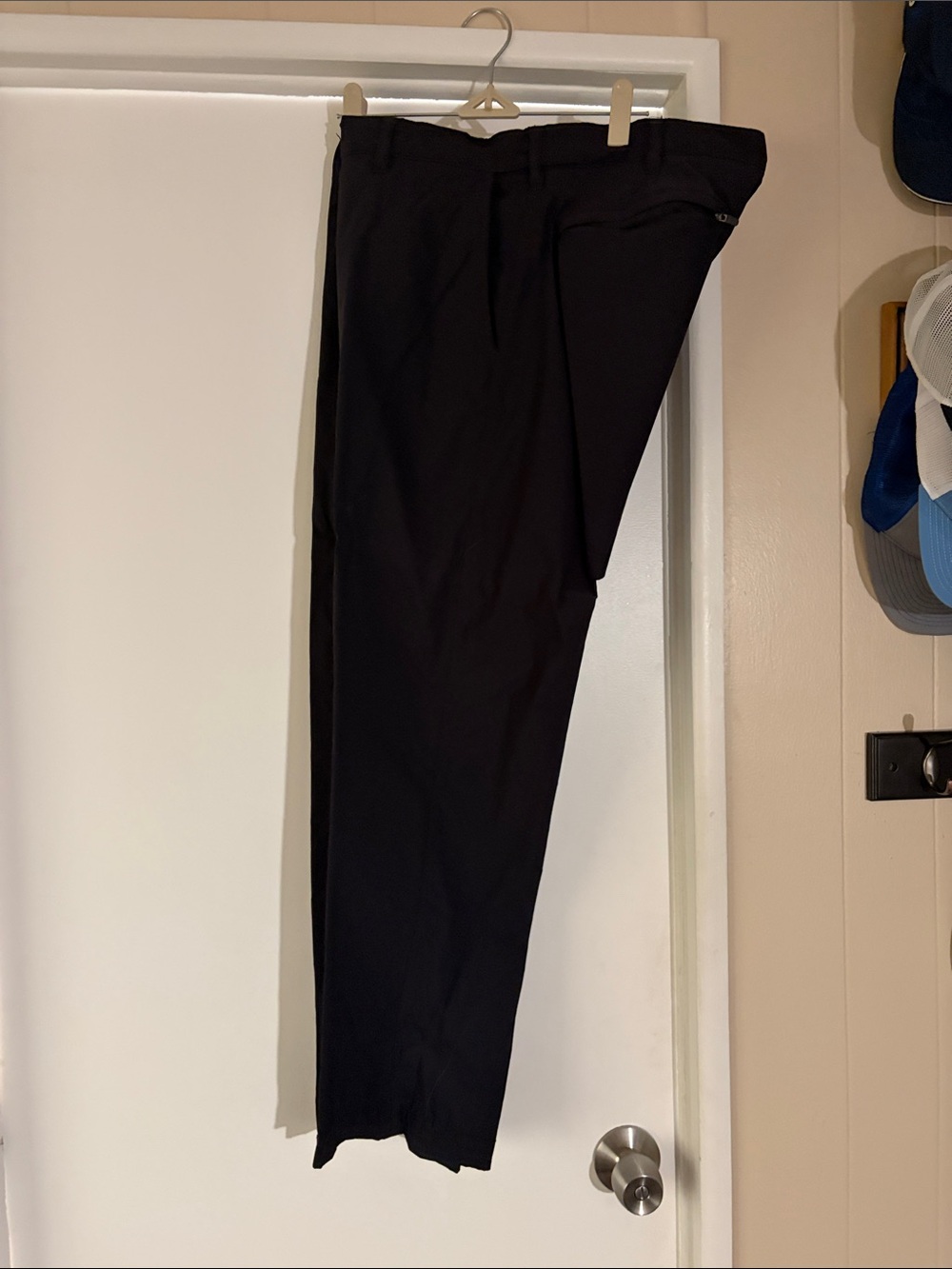 Men's Black Dress Pants - Classic Tailored Fit tech pants/dry fit material 38/30